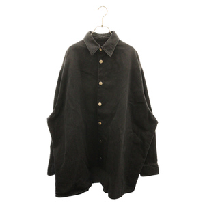 RAF SIMONS Raf Simons 18SS Denim Easy Fit shirt oversize the back side leather chi Denim jacket 181-248-10031 black 