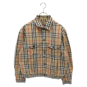 SUPREME シュプリーム 22SS ×Burberry Denim Trucker Jacket バーバリー チェック デニムトラッカージャケット ブラウン