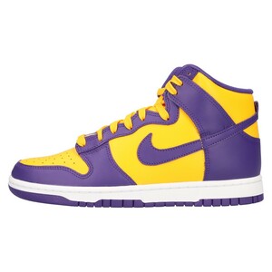 NIKE ナイキ DUNK HI RETRO DD1399-500 ダンク ハイカットスニーカー イエロー/パープル US8.5/26.5cm