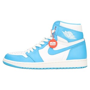 ナイキ AIR JORDAN1 RETRO HIGH UNC エアジョーダン1 ノースカロライナ ハイカットスニーカー ブルー/ホワイト US10/28.0cm 555088-117