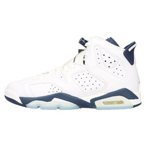 ナイキ AIR JORDAN 6 RETRO GS エアジョーダン6 レトロ ミッドカットスニーカー ミッドナイトネイビー ホワイト US5Y/23.5cm 384665-141