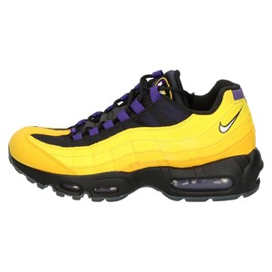 ナイキ AIR MAX 95 NRG LEBRON LAKERS エアマックス95 レブロン レイカーズ ローカットスニーカー イエロー/パープル US8/26cm CZ3624-001