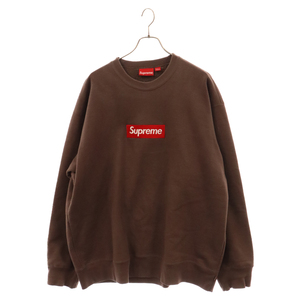 SUPREME シュプリーム 22AW Box Logo Crewneck ボックスロゴ クルーネック スウェットトレーナー ブラウン