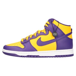 NIKE ナイキ DUNK HI RETRO ダンク ハイカットスニーカー イエロー/パープル US10/28cm DD1399-500