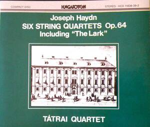 ☆2CD 《ハイドン:6つの弦楽四重奏曲 作品64 - 「ひばり」を含む》タートライ四重奏団 ハンガリー盤 1976☆