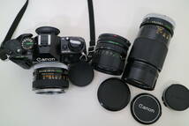 Canon キャノン　AE-1 PROGRAM　ブラックボディ ＋ 3本レンズ　50mm 1:1.4 /35-70mm 1:3.5-4.5/200mm 1:4 S..S..C._画像2