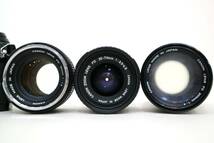 Canon キャノン　AE-1 PROGRAM　ブラックボディ ＋ 3本レンズ　50mm 1:1.4 /35-70mm 1:3.5-4.5/200mm 1:4 S..S..C._画像9