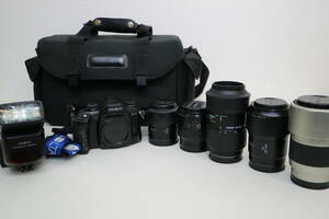 MINOLTA Minolta α-7 + 5ps.@ lens 28-80mm/24-85mm/100-300mm/70-210mm/75-300mm accessory great number 