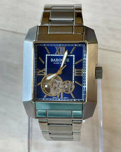 ba блокировка наручные часы BAROQUE мужской черный темно-синий серебряный QUADRO BA2004S-03M часы водонепроницаемый аналог самозаводящиеся часы 
