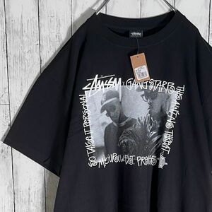【新品未使用】ステューシー　Tシャツ　両面プリント　XL 黒