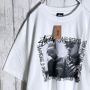 【新品未使用】ステューシー　Tシャツ　両面プリント　L　白