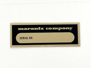 MARANTZ Model 7,8,9 etc プレート 1枚 [11062]