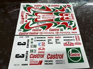 1/10トヨタ セリカ GT-FOUR 塩ビステッカー　カストロール ラリーカー TOYOTA CELICA タミヤ ST185