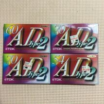 TDK AD TYPE2 54.60.70x2 ハイポジション カセットテープ4本セット【未開封新品】■■_画像1