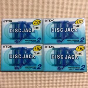 TDK DISC JACK TYPE2 150【長時間録音】ハイポジション カセットテープ4本セット【未開封新品】