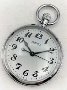 S49 三 不動品 1円～ セイコー SEIKO 7C11-0010 クオーツ アナログ 白文字盤 懐中時計