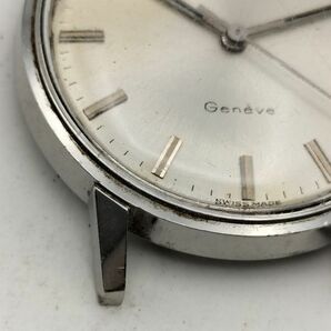 S28 三 不動品 1円～ オメガ OMEGA ジュネーブ シーマスター クオーツ シルバー文字盤 メンズ 腕時計の画像6