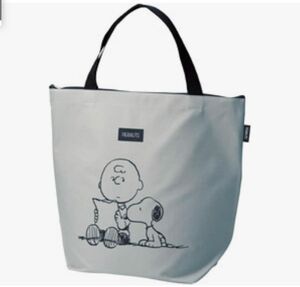 スヌーピー トートバッグ かばん SNOOPY ビッグトートバッグ 天面 ファスナー かわいい キャラクター スヌーピー グレー