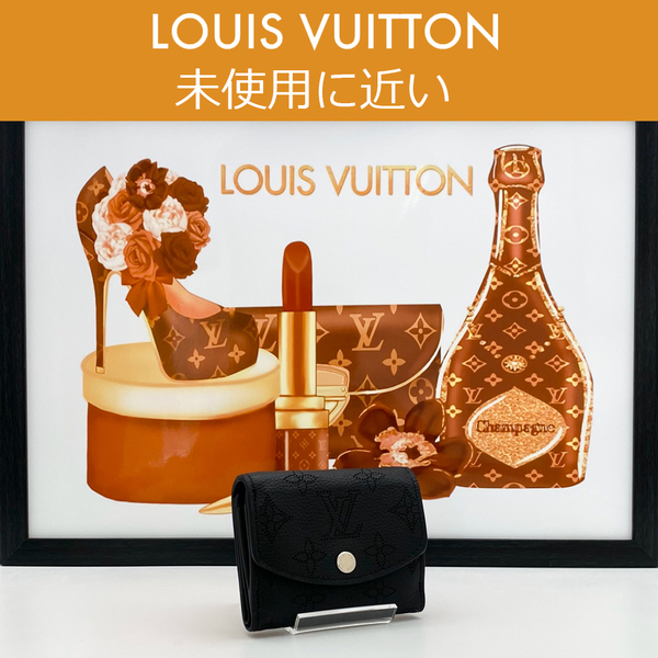 【極上美品】ルイヴィトン LOUIS VUITTON マヒナ ポルトフォイユ・イリスXS 3つ折り財布 M67498 ノワール 送料無料 送料込み