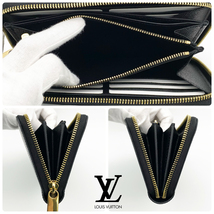 【極美品】ルイヴィトン LOUIS VUITTON エピ ジッピーウォレット ラウンドファスナー ゴールド金具 ノワール M68755 RFID IC搭載 送料無料_画像6