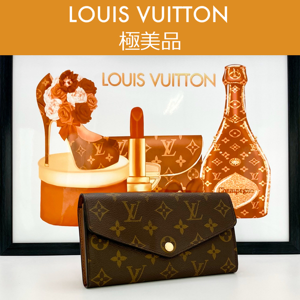 【極美品】ルイヴィトン LOUIS VUITTON モノグラム ポルトフォイユ・サラ M60531 ブラウン フラップ式 送料無料 送料込み