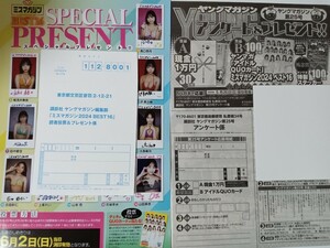 ミスマガジン　チェキ・クオカード応募用紙　ヤングマガジン no.25