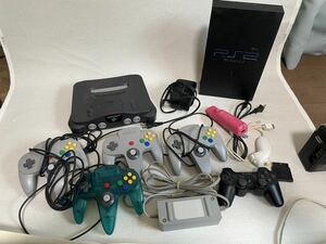  exhibition goods * beautiful goods * nintendo * Nintendo 64 body * operation goods * body controller * adaptor * cable * attached Nintendo*PS2 attached *