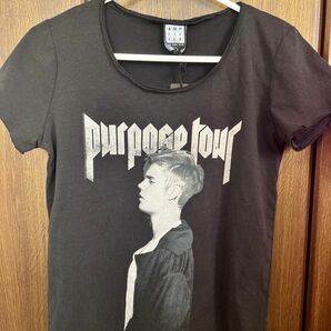 Tシャツ 黒ジャスティンビーバー・purpose tour 