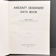 洋書・貴重！航空機デザイナーのデータブック 1950年初版　マグロウヒル_画像2
