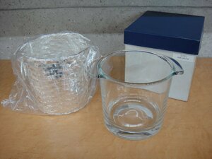 65309K Гиндза Wako ведерко для льда серебряный отделка . стекло лед inserting серебряный WAKO