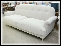 65302ST 展示品 IKEA イケア 3人掛けソファ エスエボーダ クネーベック/ライトベージュ/脚バーチ W222×D96×H94cm ヤマト家財便Gランク_画像1