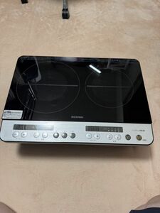 中古 IRISOHYAMA IHコンロ IHK-W12-B 脚付き 2口 クッキングヒーター 2019年製 調理器具 アイリスオーヤマ .☆ u140