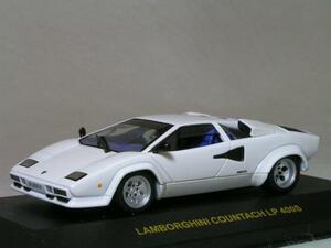 [ new old goods ]iXO made Scale:1|43 Lamborghini counter kLP400S white ( interior blue )