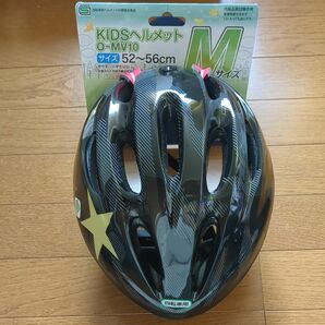 子供用 自転車ヘルメット★オリンパス キッズヘルメット OMV-10 Mサイズ（52-56cm）星柄 ブラック★★新品