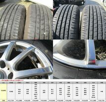 #N587(894241)【溝あり】Weds Leonis アルミホイール 5穴 PCD114.3 ラジアルタイヤ 4本 BRIDGESTONE ECOPIA 195/65R15 ♪2019年製造タイヤ_画像10