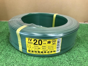 005▽未使用品▽愛知電線 IVケーブル 緑 2.0mm 300m