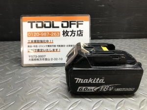 014〇おすすめ商品〇マキタ makita バッテリー BL1860B 18V 6.0Ah 充電回数65回 過放電5% 過負荷0%　※記名跡アリ