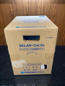 020♪未使用品・即決価格♪伸興 LANケーブル SKLAN-Cat.5e 薄青