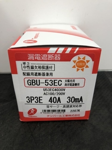 016■未使用品■テンパール 漏電遮断器　3P3E　40A　30mA GBU-53EC