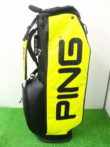 訳あり PING キャディバッグ CB-P2306 ULTRA-LIGHTWEIGHT 36904-03 ライム フード付き