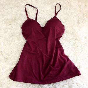  cup attaching camisole tops wine red 