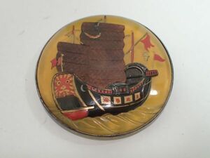 G974/6E◆鼈甲 蒔絵 帯留め 良品◆