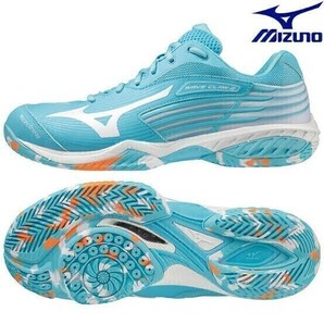 【71GA211711 28.0】MIZUNO(ミズノ) バドミントンシューズ　ウェーブクロー2FIT　ターコイズ/ホワイト/オレンジ 28.0 新品、未使用　2E相当