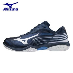 【71GA211301 23.0】MIZUNO(ミズノ) バドミントンシューズ　ウェーブクロー2ワイド　ネイビー/ホワイト　 23.0 新品、未使用　4E相当