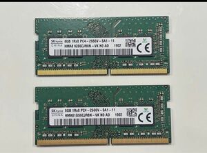SK hynix 8GB×2枚 計16GB PC4-2666V ノート用メモリ