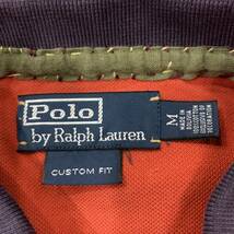 U ▼ ビンテージ / 都会のカジュアルウェア '着心地抜群' Polo by Ralph Lauren ポロラルフローレン ビーズ装飾 半袖 ポロシャツ size:M _画像6