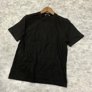 U ▼ 都会のカジュアルウェア '着心地抜群' ZARA ザラ コットン100% 半袖 丸首 Tシャツ / カットソー size:L メンズ トッブス BLACK 紳士服