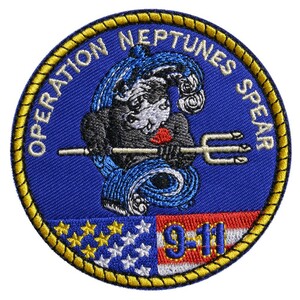 ミリタリーワッペン ネプチューン・スピア 9.11ベルクロ ミリタリーパッチ Operation Neptune Spear