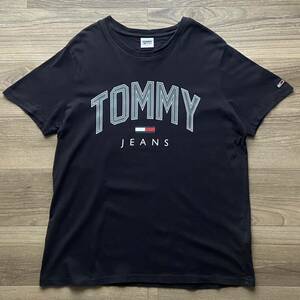 TOMMY JEANS トミージーンズ プリント ビッグロゴ 半袖 Tシャツ ブラック XLサイズ