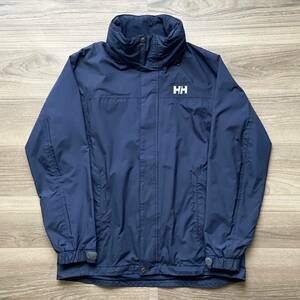 [1 иен старт ] б/у одежда HELLY HANSEN Helly Hansen one отметка вышивка Logo la gran нейлон жакет темно-синий темно-синий M размер 